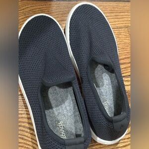 allbirds NavyKnit Slip-On Sneakers with White Accents